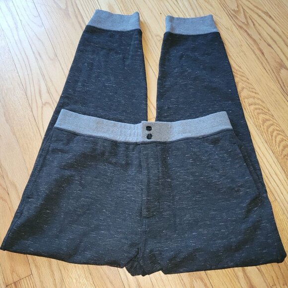 Orvis Mens L Lounge Pants 62% Polyester 33% Rayon 5% Spandex Gray & Black - Picture 1 of 5